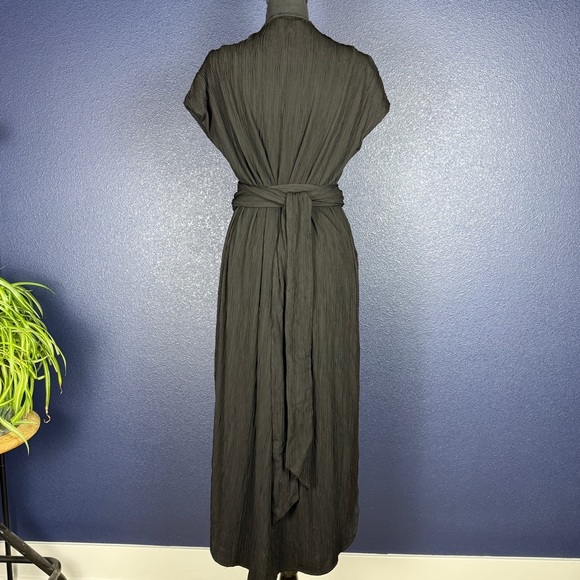 MM Lafleur The Devlin Dress—Pleated Jersey, Black, Size 14 - Picture 6 of 10
